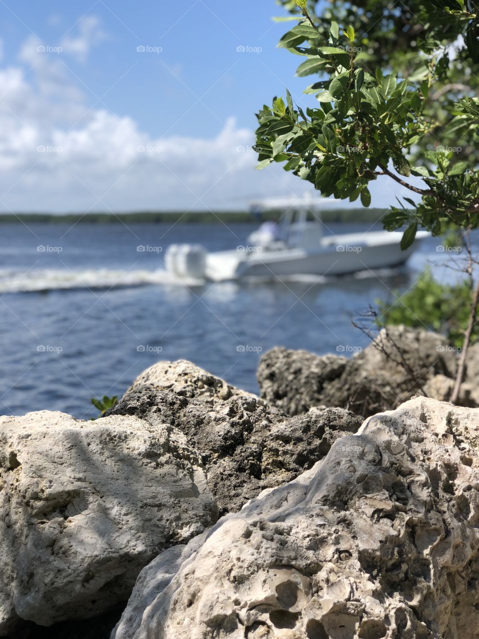 Boating through Biscayne National Park