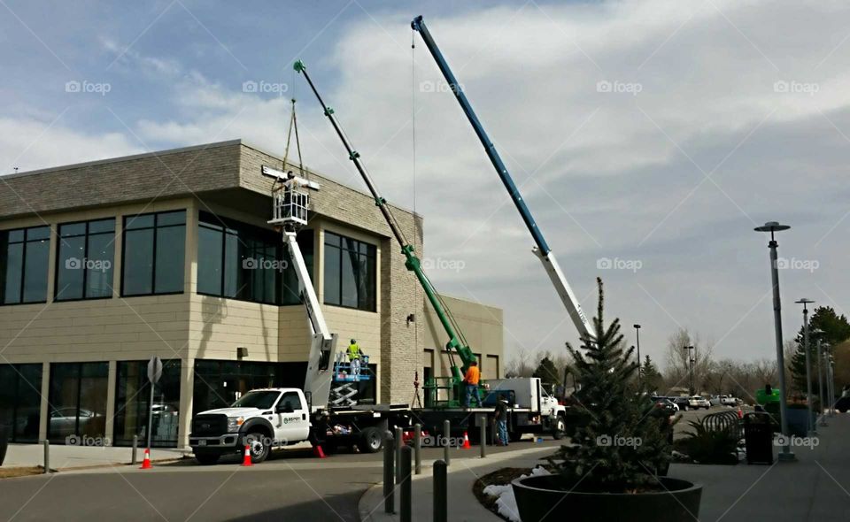 sign construction outside