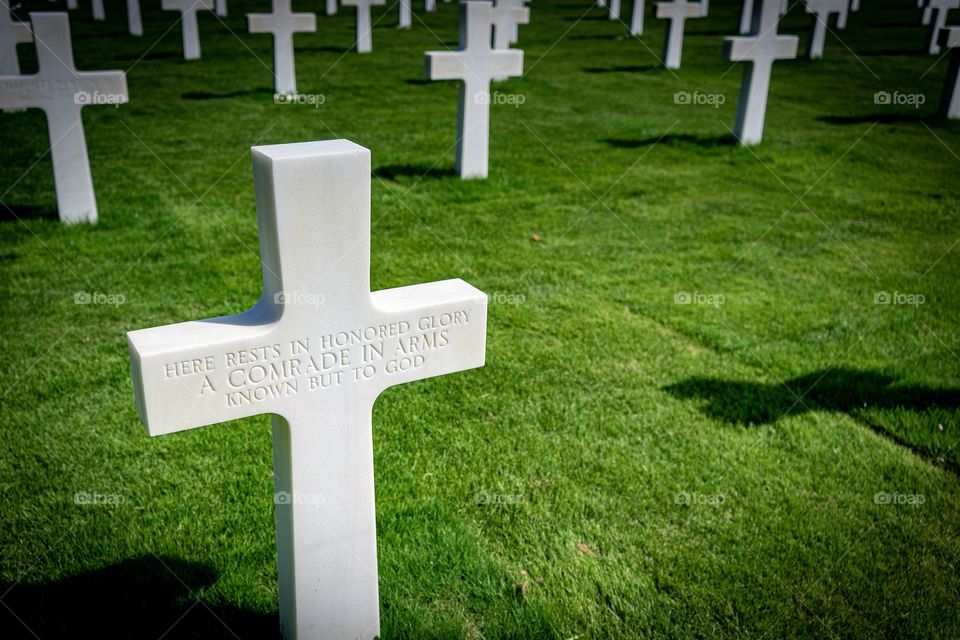 Omaha Beach American Cemetery, Colleville sur mer, Normandy France.