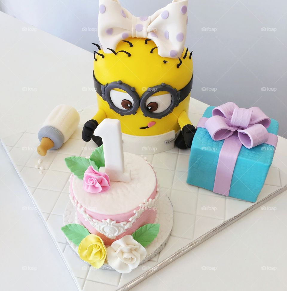 Minion first birthday Cake ✨
