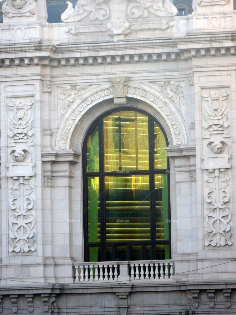 reflection on an old building
