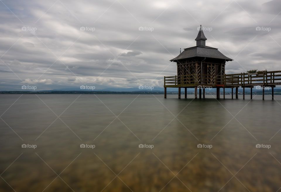 Lake with house