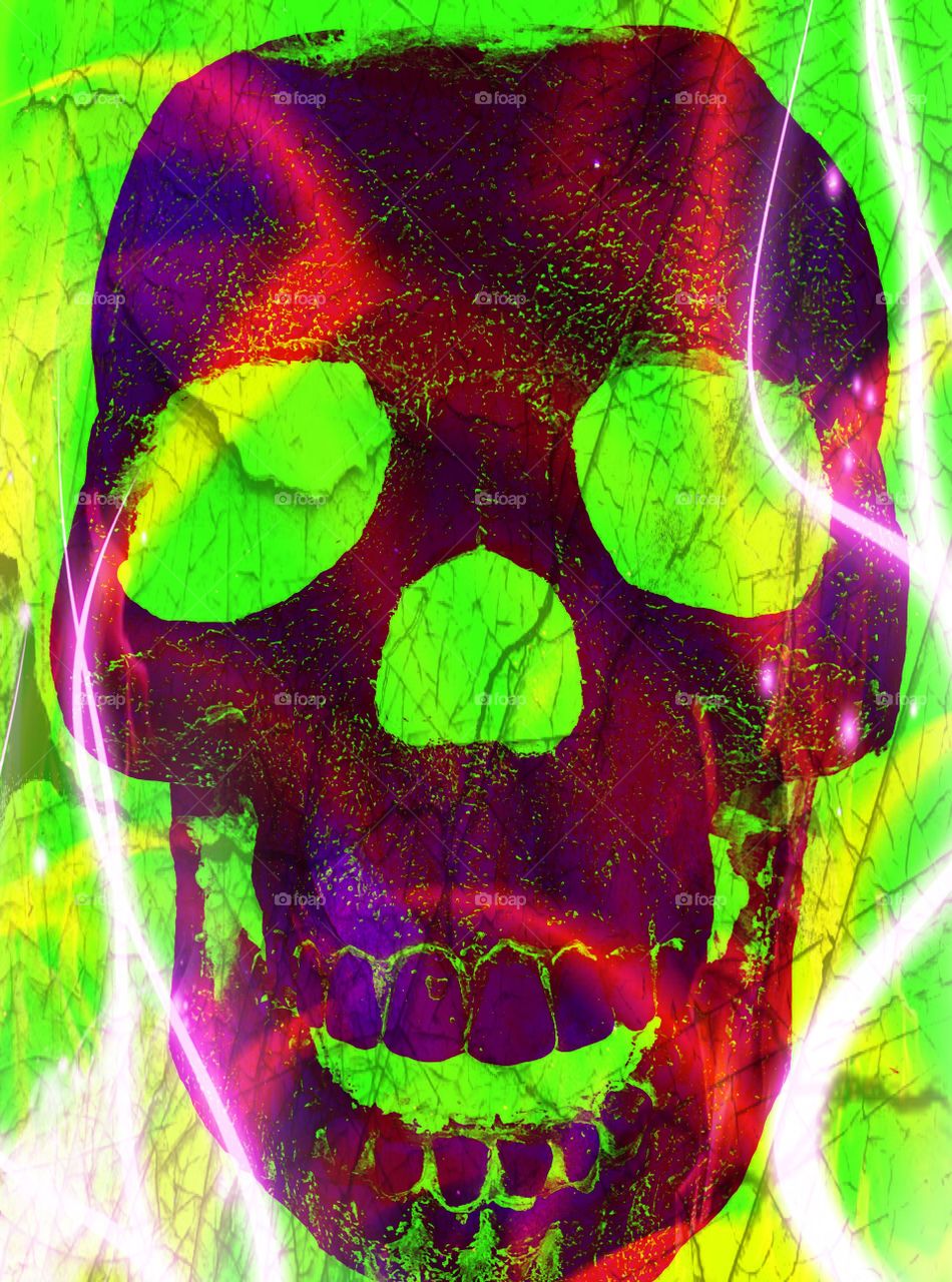 Psychedelic skull