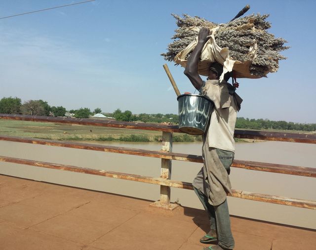 a man with firewood