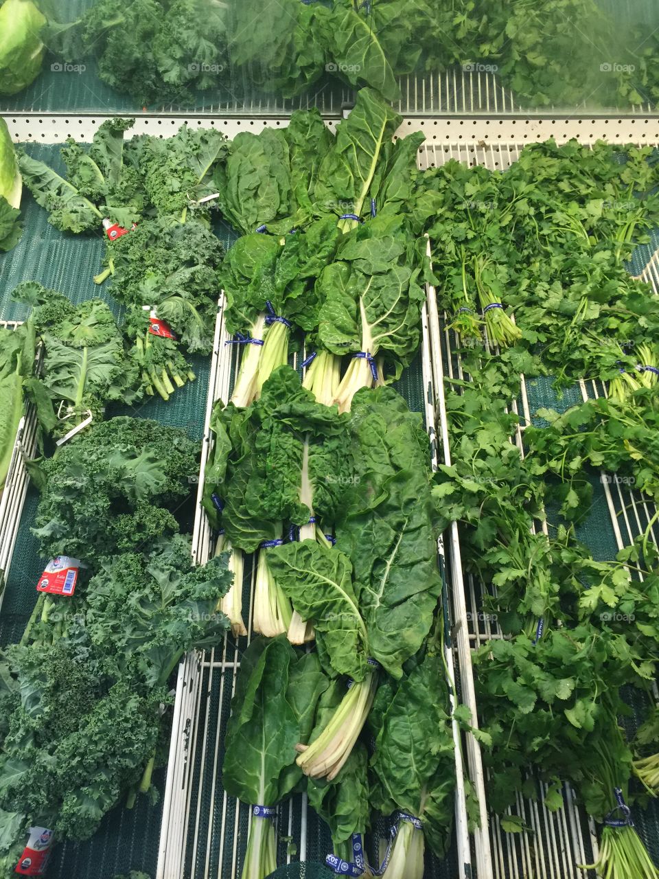 Greens in the supermarket