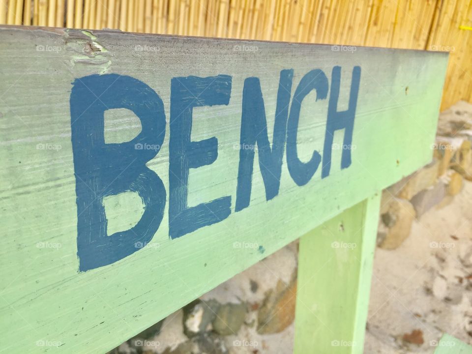 Cariribean beach bench