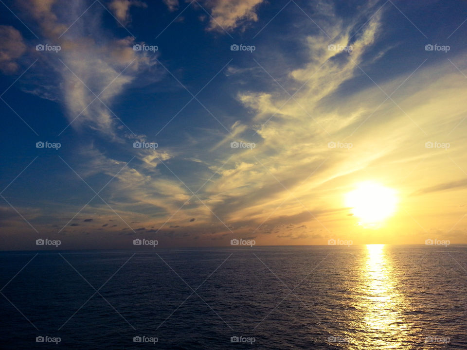 spring break sunset over the gulf