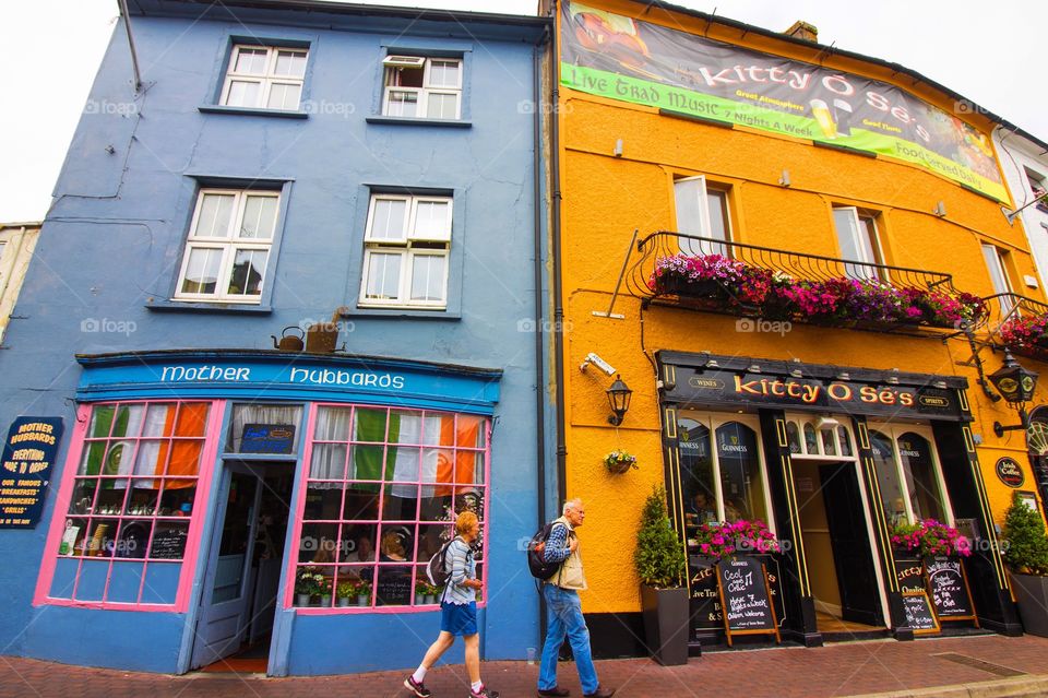 Colourful street in Killarney, Ireland