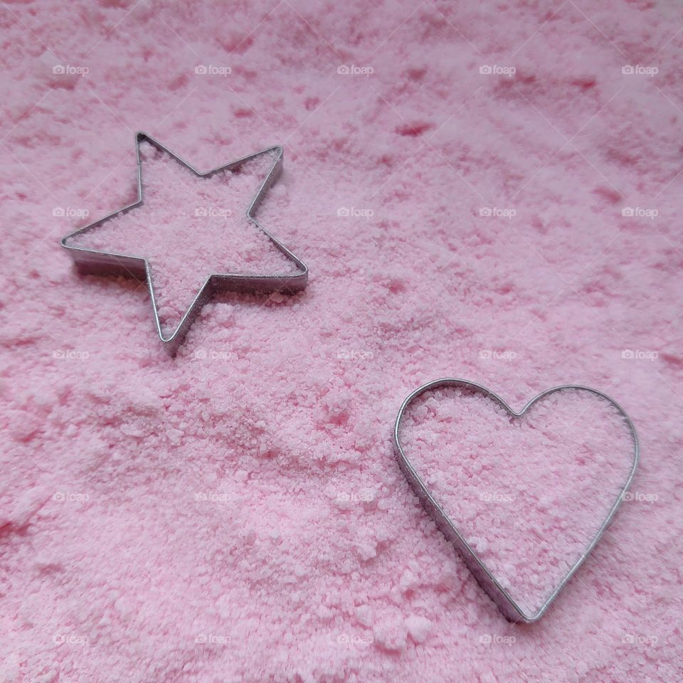 Dough and bakeware for cooking cookies🍪 Heart shape💕 Star shape⭐