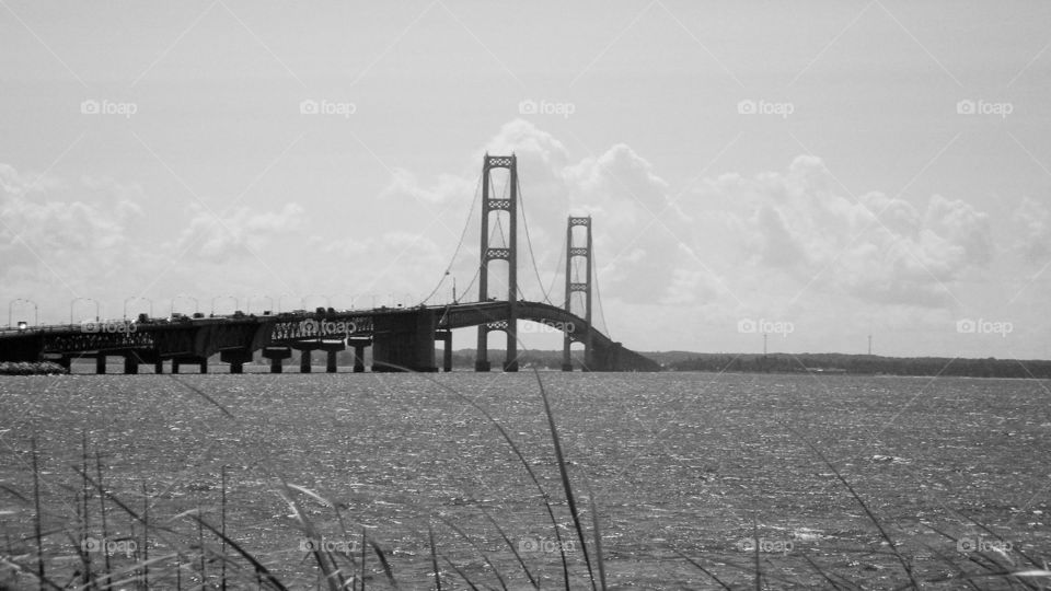 Mackinac Bridge. Photo taken in Michigan.