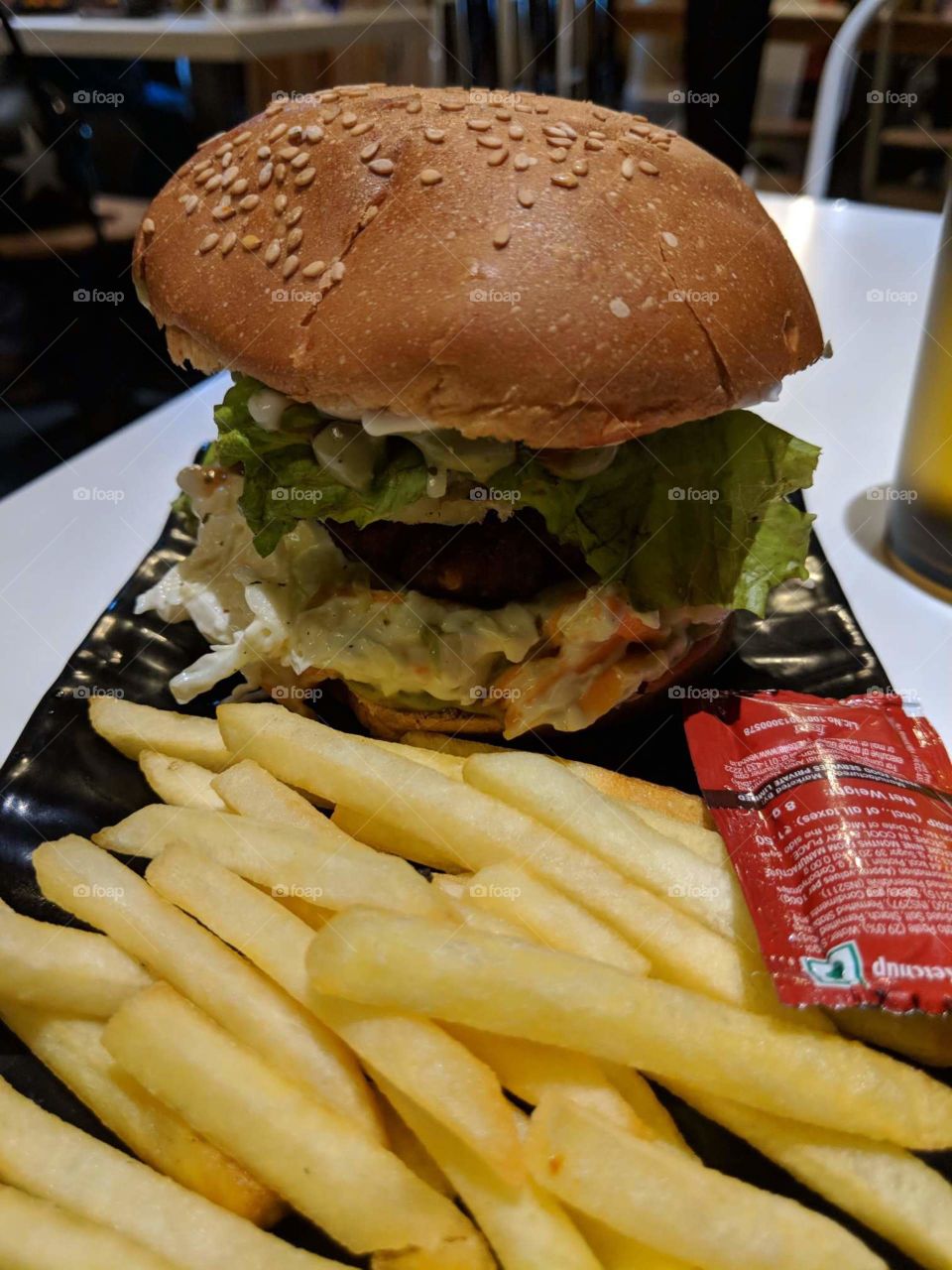 Fries n burger...
