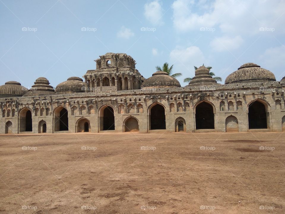 the Elephant house Ancient Indian Architecture from Hampi , India