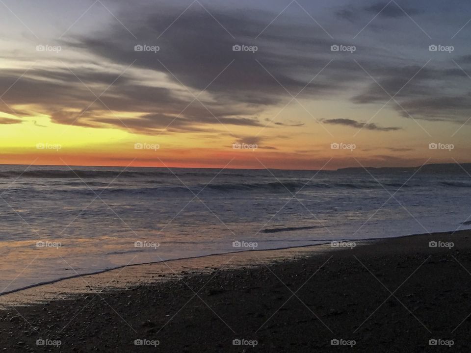 Sunset in Trestles Beach,in Califórnia
