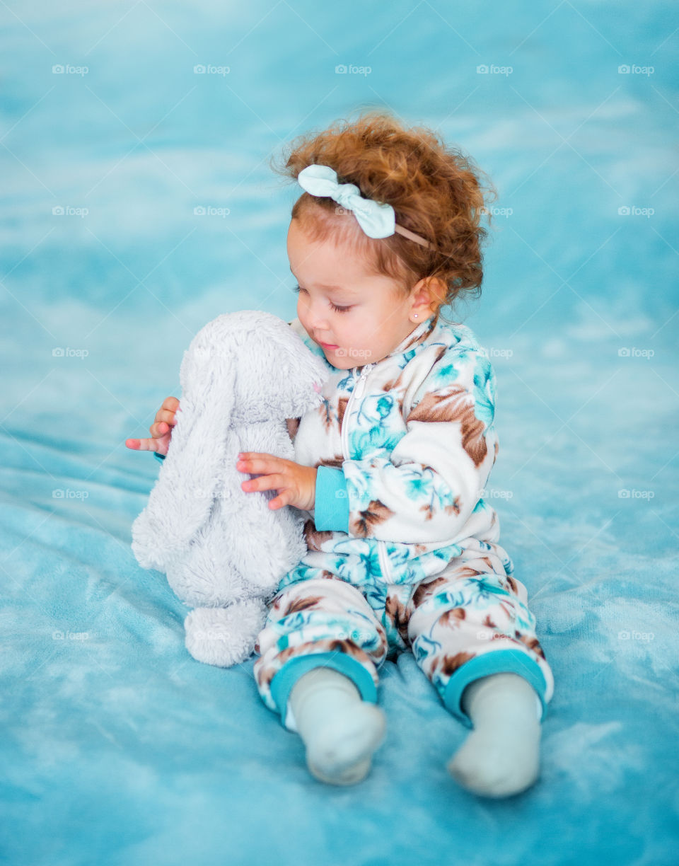 Cute little girl indoor portrait 