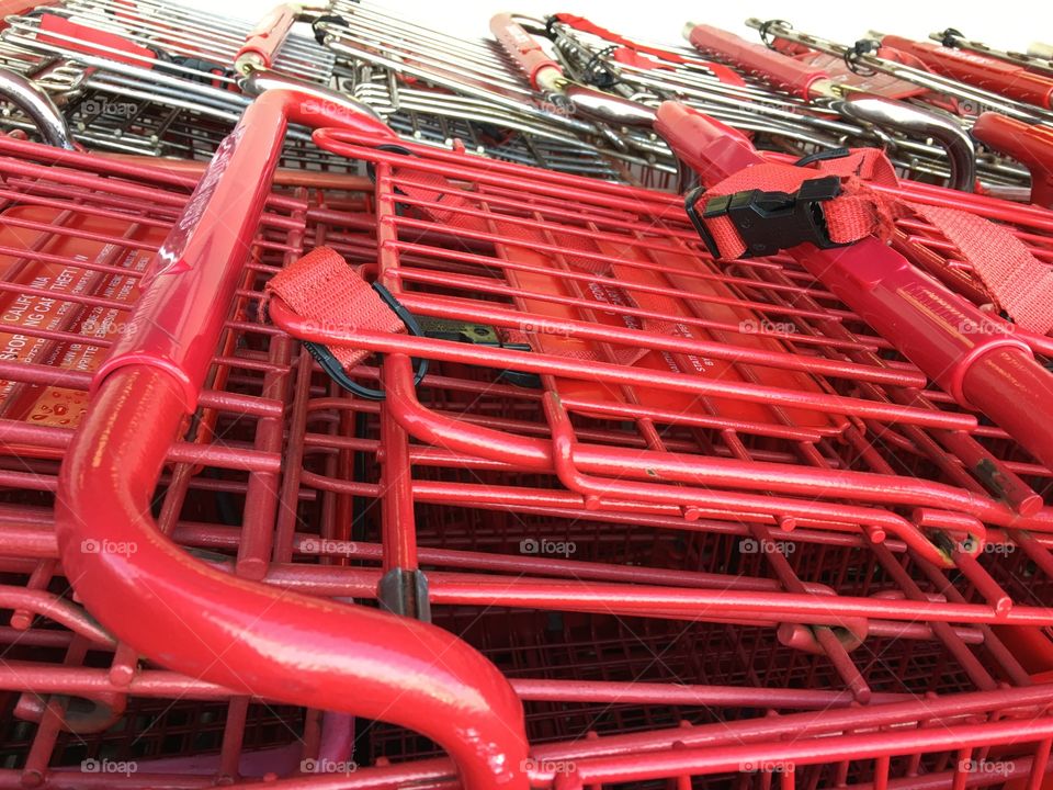 Red shopping carts 1