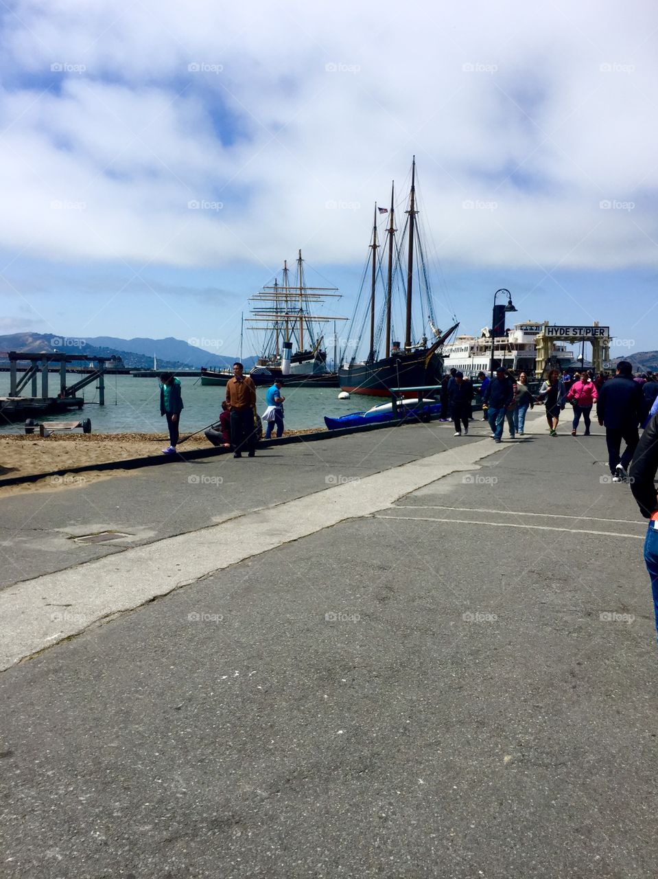Ships at port in San Francisco