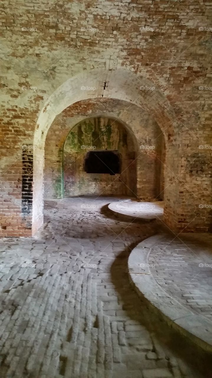 Fort Pickens. hidden tunnels in old fort