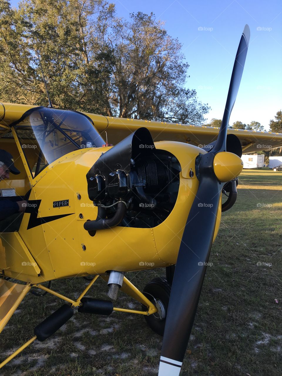 Small engine on a plane