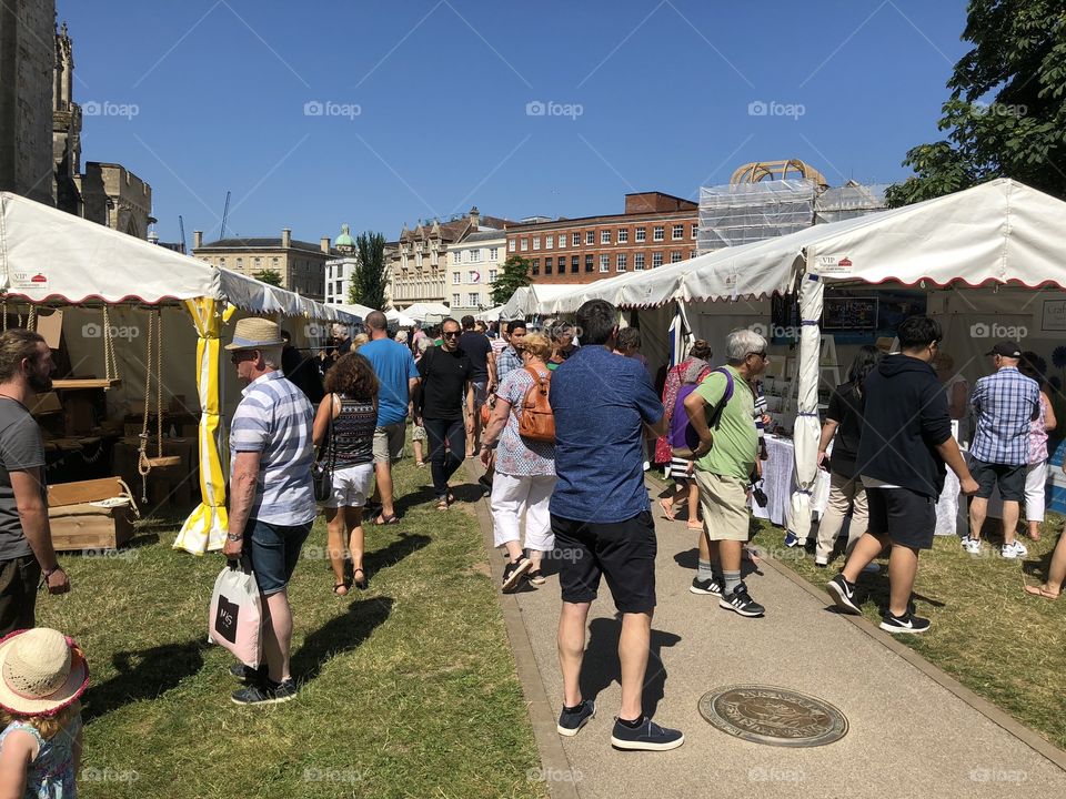 A busy Craft Show in Exeter despite World Cup football involving England in just a few hours.