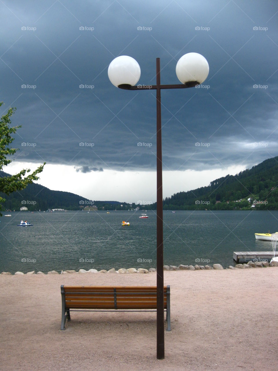 Vosges. Gerardmer. Lights like hailstones waiting for the storm 
