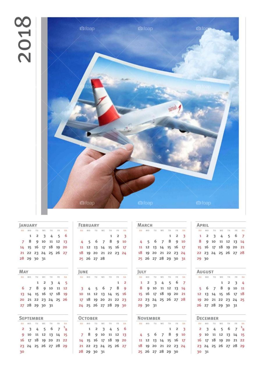 Flugzeug Kalender 2018