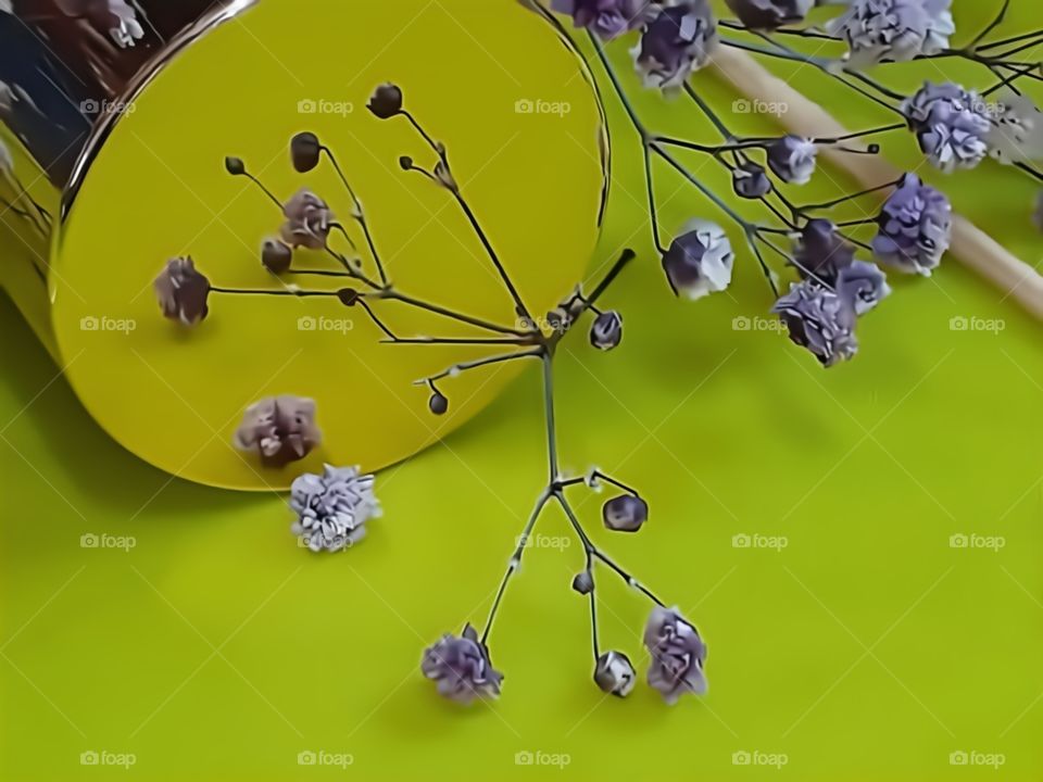 a lavender flower reflection on skin lotion cap.