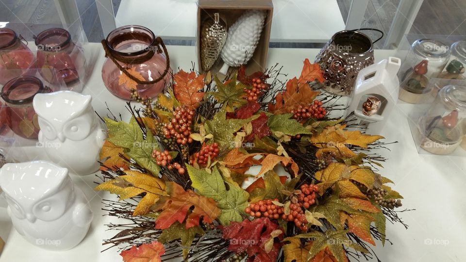 autumn fall decorations in tkmax store 2016