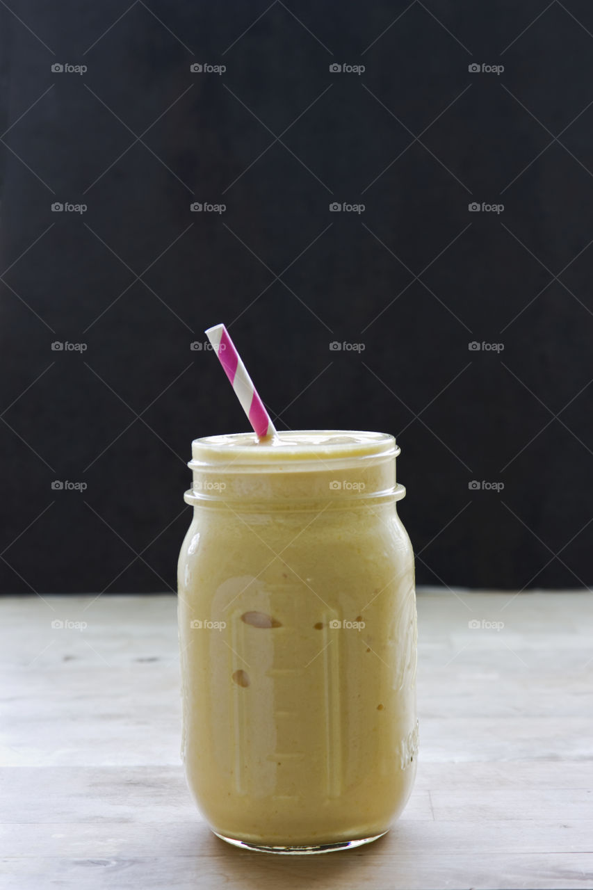 Peach Smoothie in jar