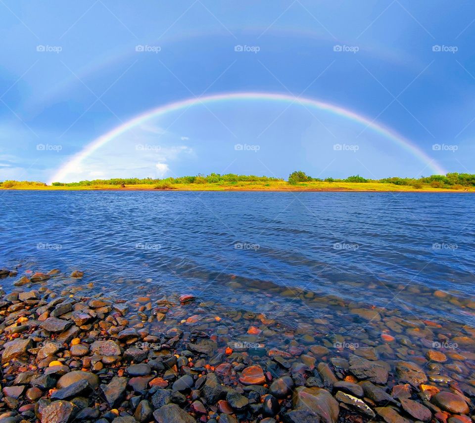 Landscape with a rainbow
