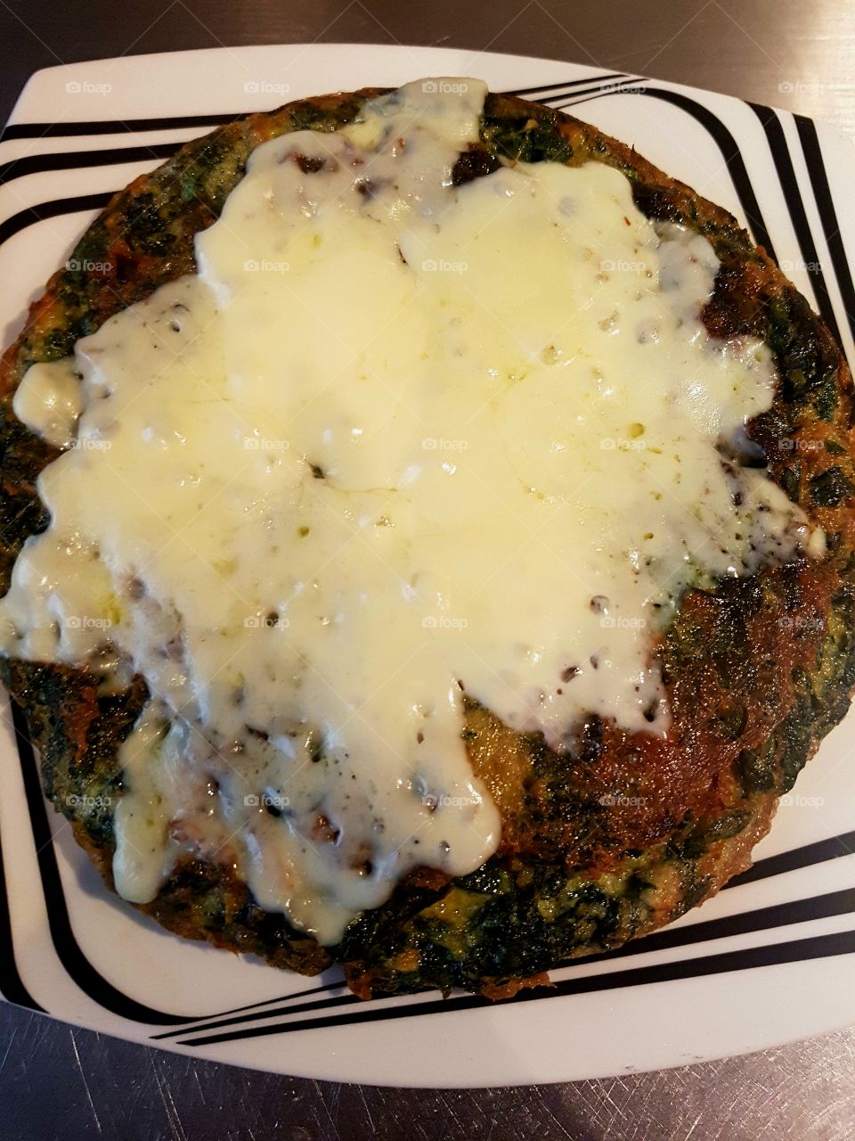 spinach omelette  witch cheese.