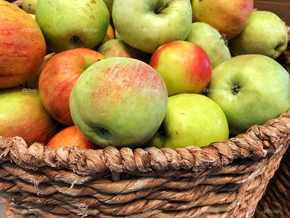 Basket of fresh apples