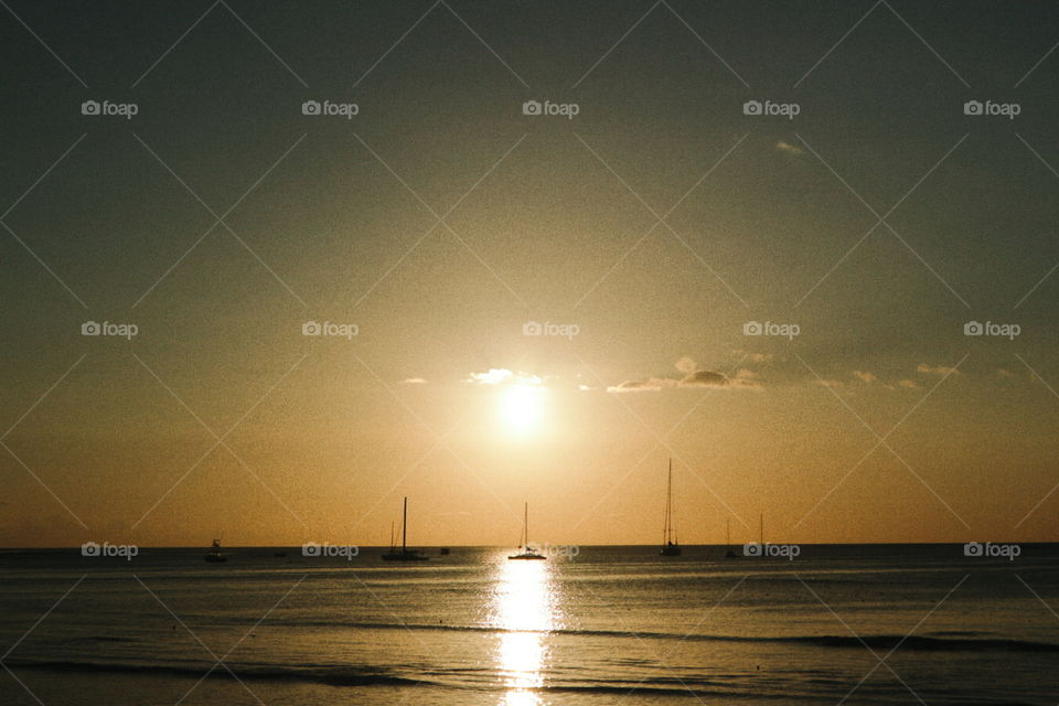 Sunset, Water, Dawn, Sea, Sun