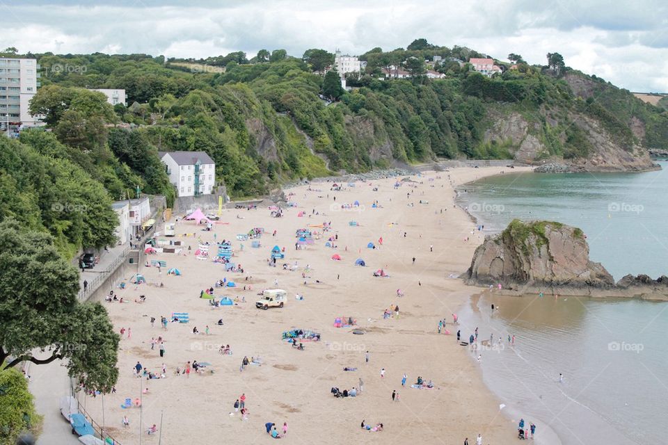 Busy beach