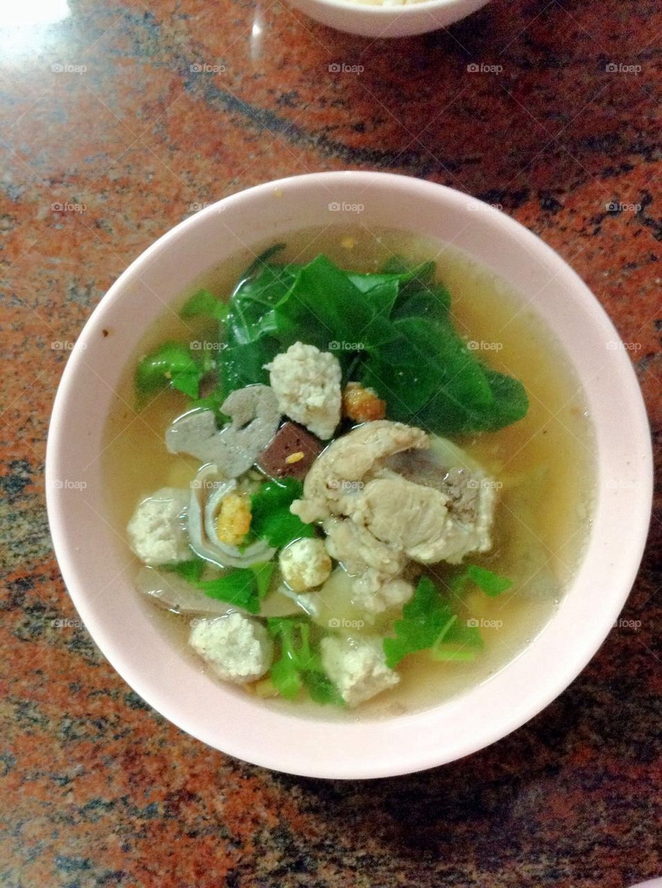 Gourd soup with pork