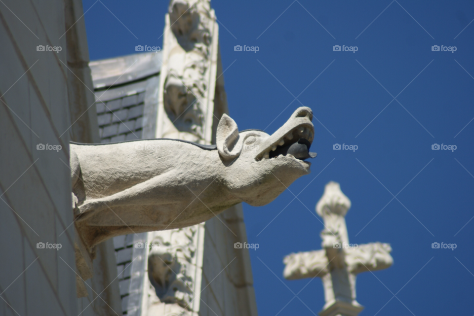 dog church symbol carving by Pahars