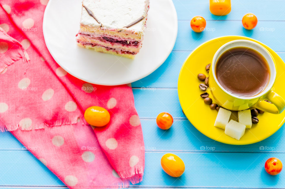 Still life with sweets and coffee