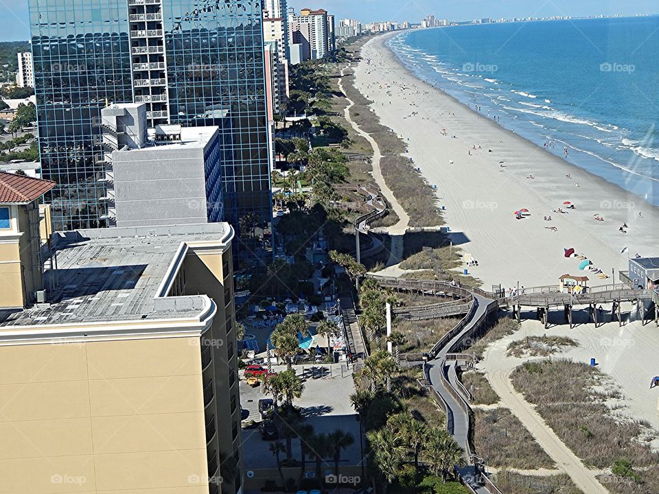 Myrtle Beach SC.. An Ariel  View of SC myrtle Beach taken while I was riding in a skywheel.