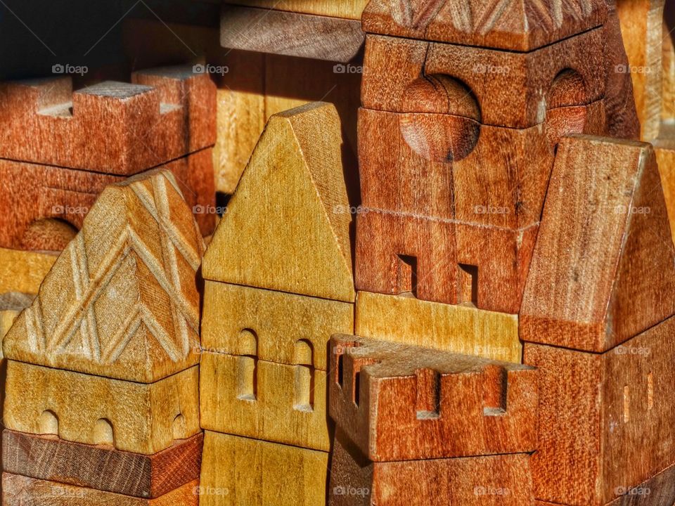 Wooden Castle Building Blocks