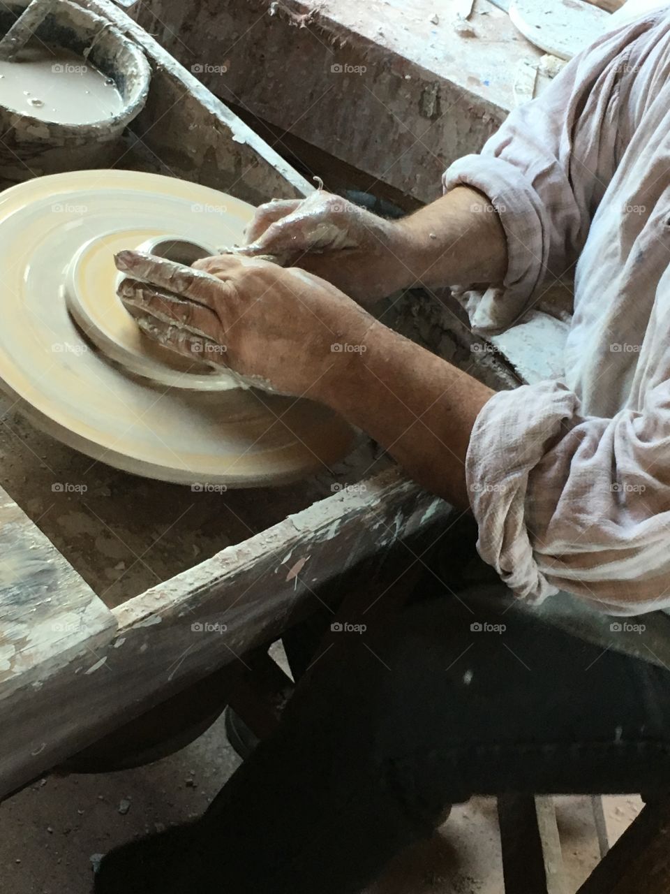A Potter Working His Craft