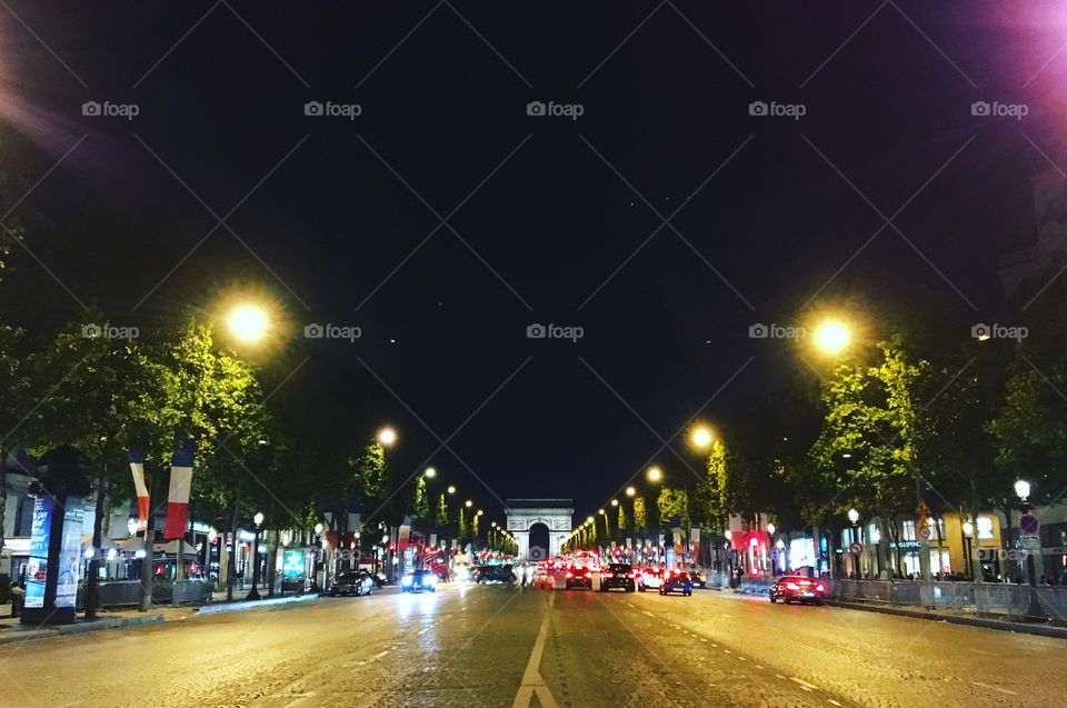 In Paris.  Arc de triomphe