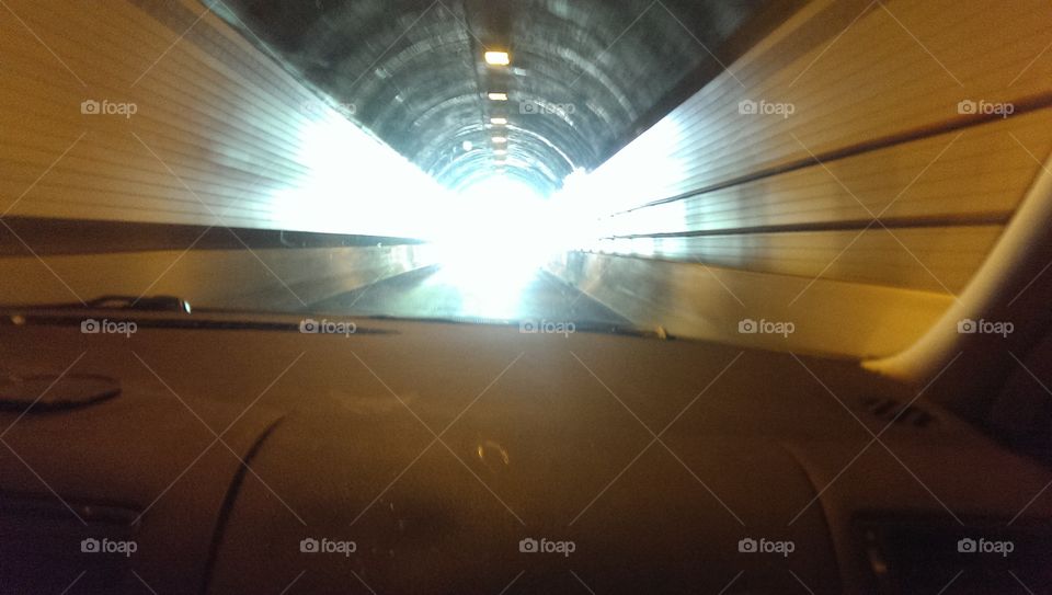 through the tunnel. Through the tunnel