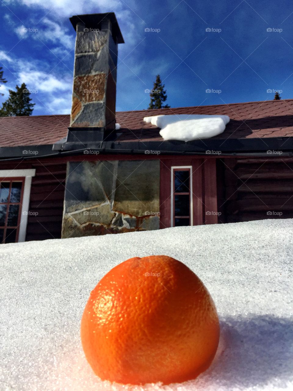 Orange and cabin life in Hallingdal