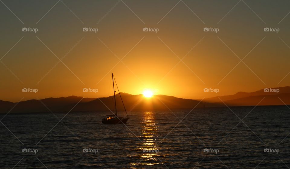 Sunset, Water, Sea, Ocean, Dawn
