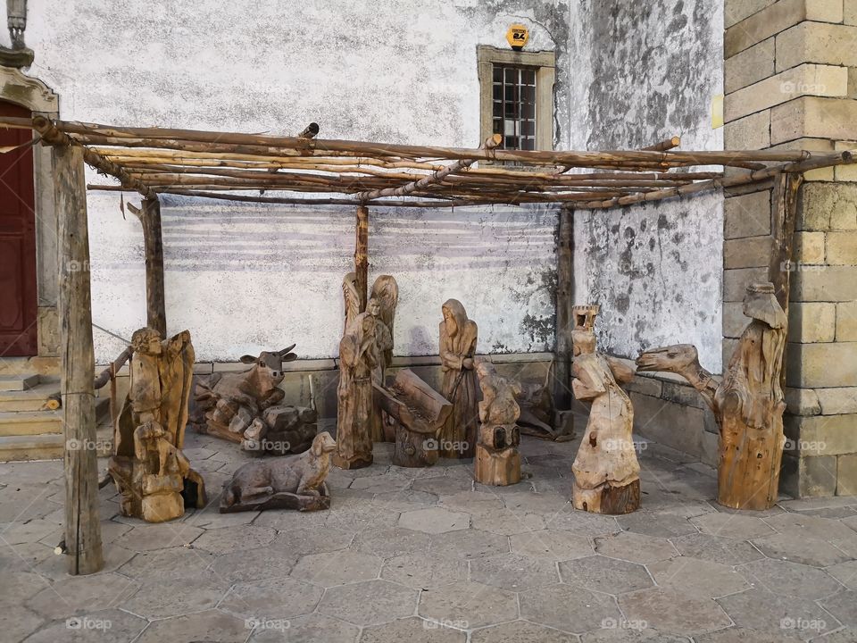 Wood Crib, Christmas, Castelo de Vide, Portugal