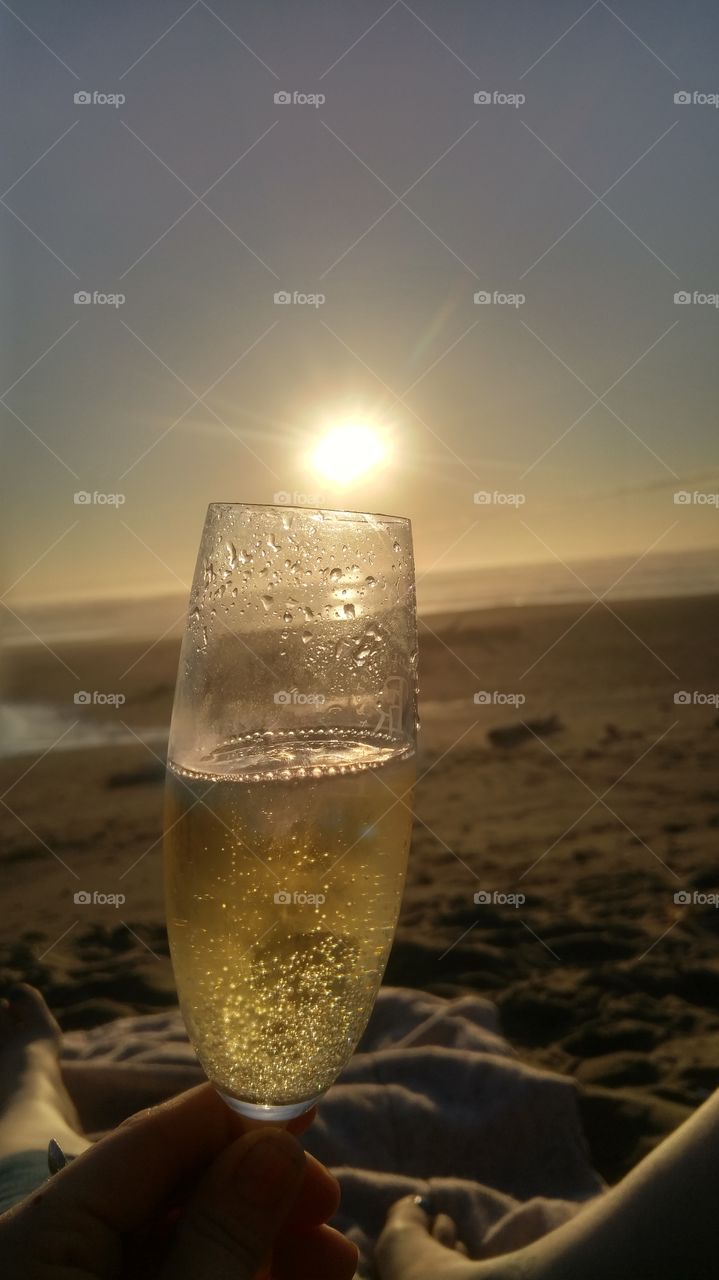 Glass Full off Sunset