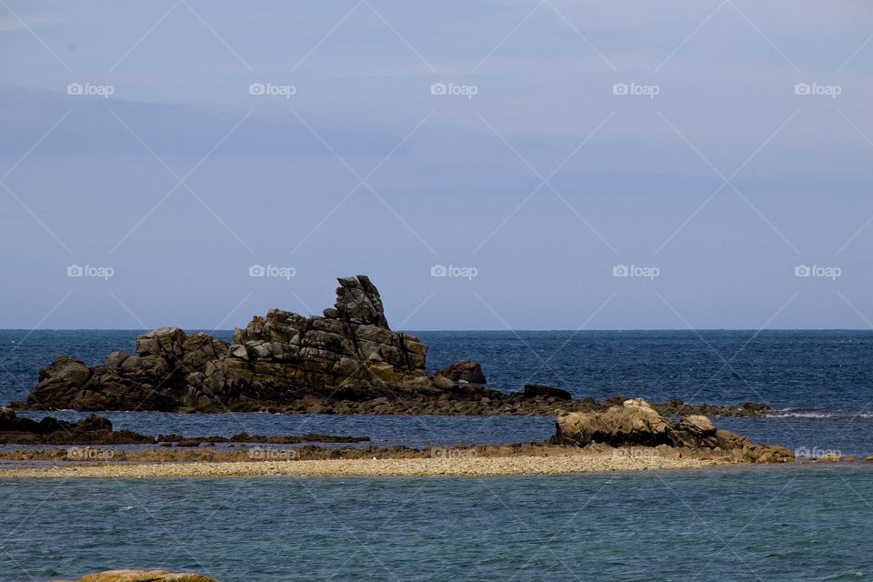 the coast of the island