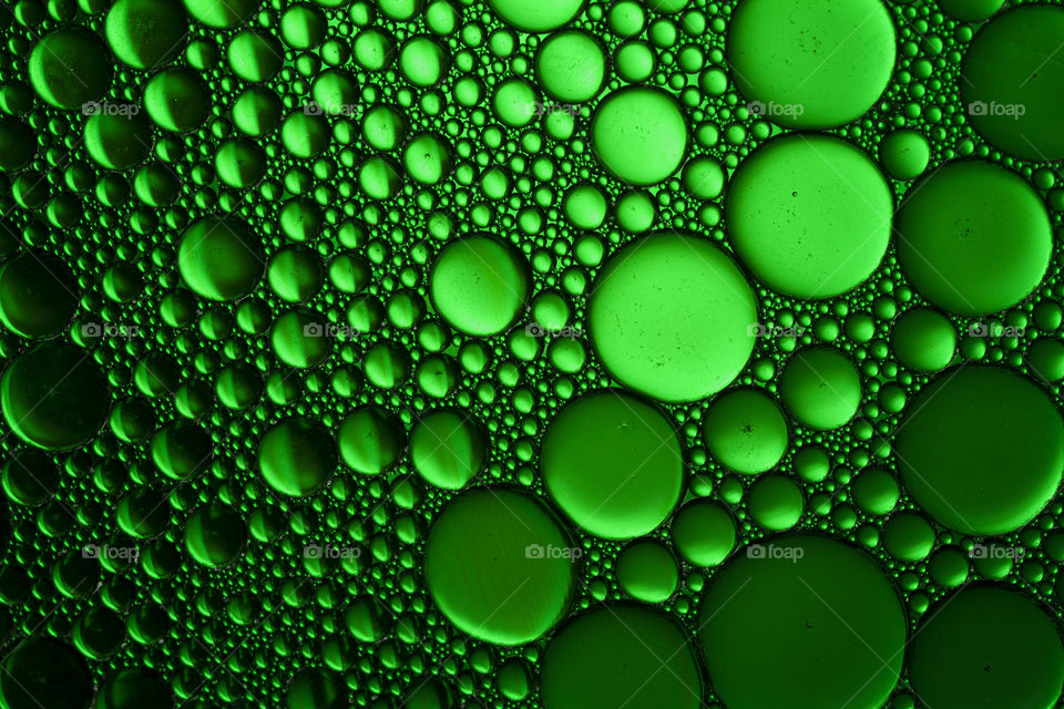 Green bubbles abstract background,  color gradient.  green concept