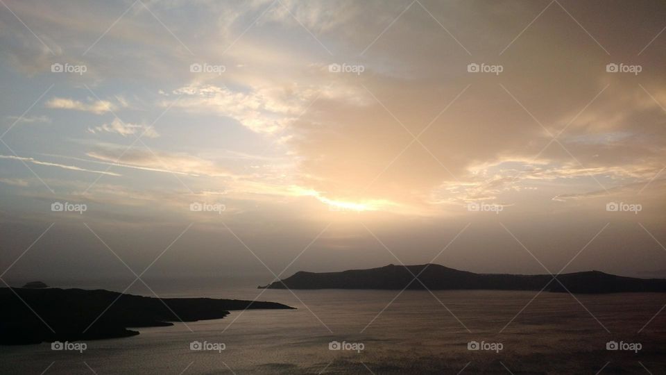 Atardece en Santorini