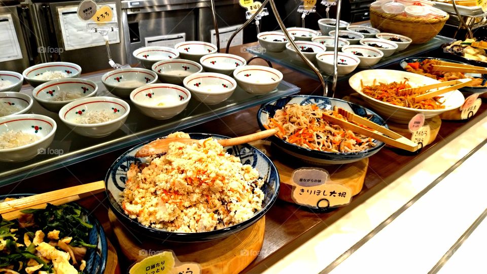 Japanese breakfast buffet