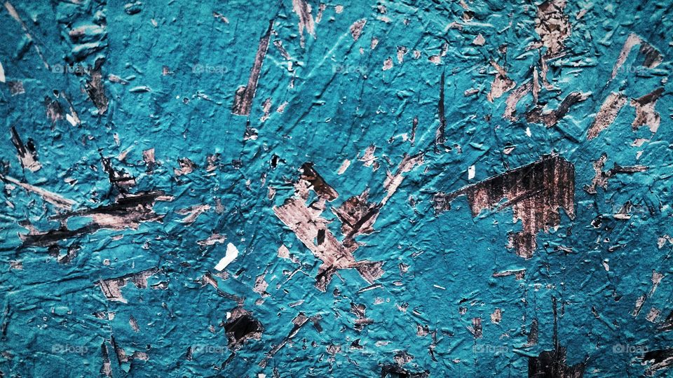 Turquoise Paint on wood